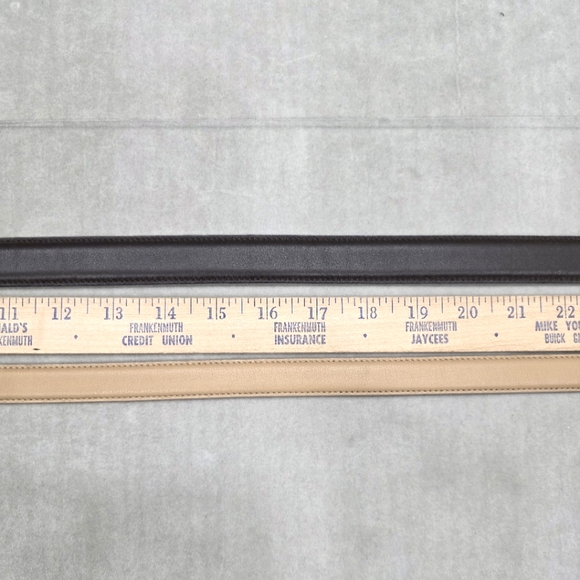 2 Talbots belts women\'s size small  1-tan 1-brown leather main image 6